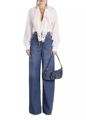 Chloé Cotton Poplin Tie neck Blouse