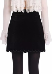 Chloé Cotton Velvet Miniskirt