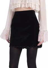 Chloé Cotton Velvet Miniskirt