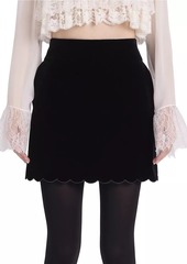 Chloé Cotton Velvet Miniskirt