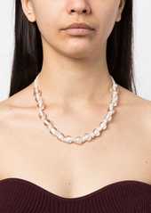 Chloé crepe de chine beaded necklace