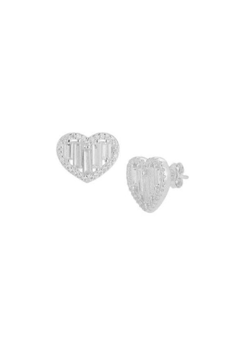 Chloé Cubic Zirconia Heart Stud Earrings