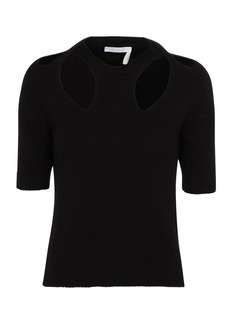 Chloé Cutout cotton and wool sweater