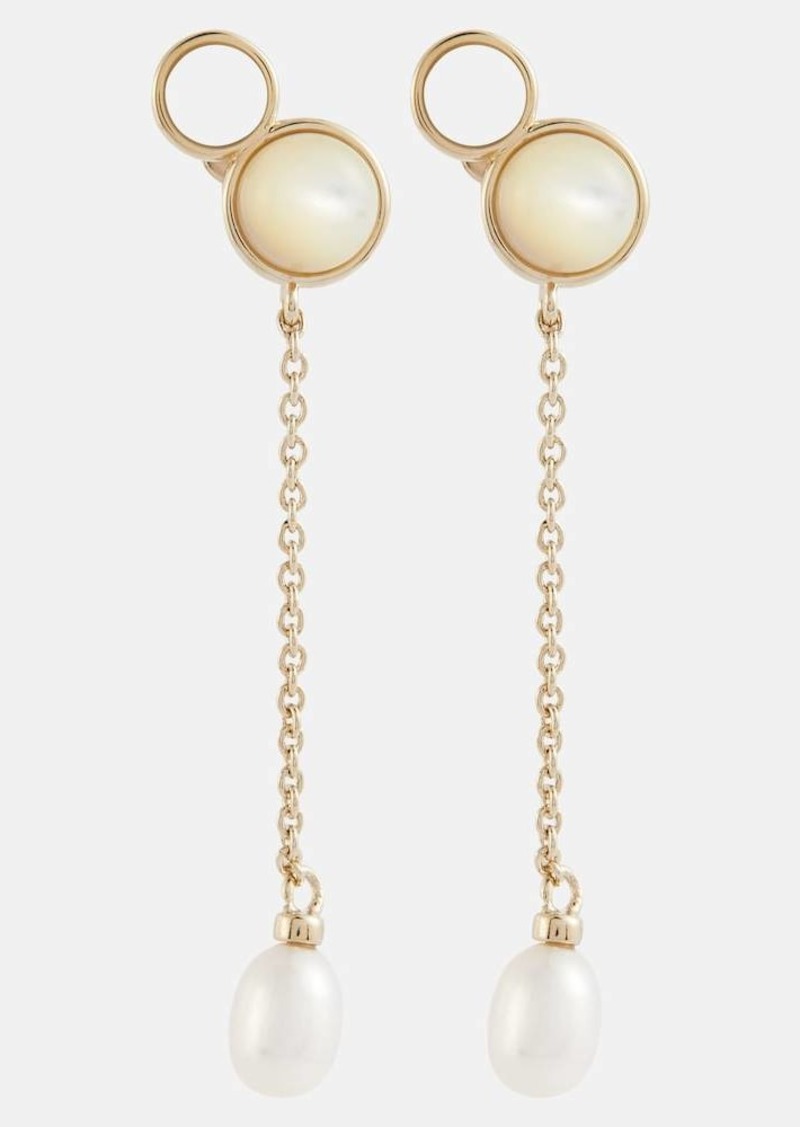 Chloé Darcey brass and pearl earrings