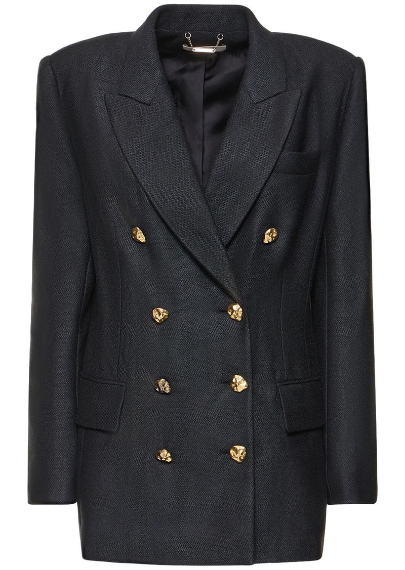 Chloé Double Breast Silk & Wool Jacket