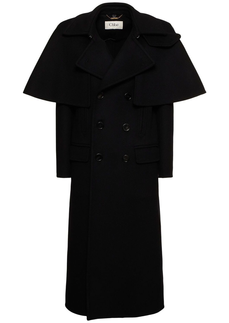 Chloé Double Breast Wool Long Coat