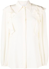 Chloé draped panels bishop-sleeves blouse