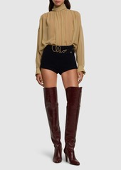 Chloé Draped Silk Georgette Shirt