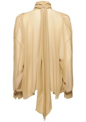 Chloé Draped Silk Georgette Shirt