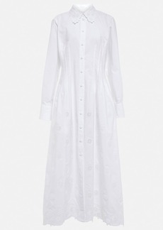Chloé Embroidered midi shirt dress
