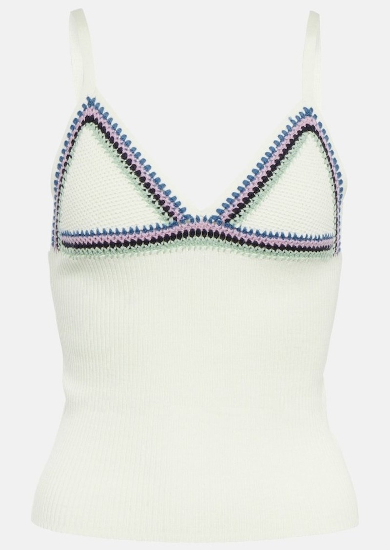 Chloé Embroidered wool top