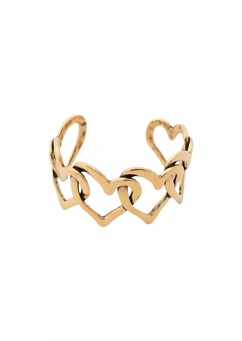 Chloé Encoeur Vintage Gold Heart Cuff Bracelet