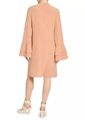 Chloé Flare-Sleeve Silk Minidress