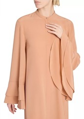 Chloé Flare-Sleeve Silk Minidress