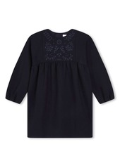 Chloé floral-embroidered organic-cotton blend dress
