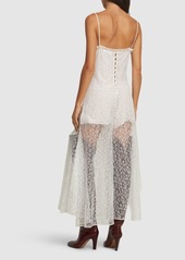 Chloé Floral Lace Embroidered Midi Dress