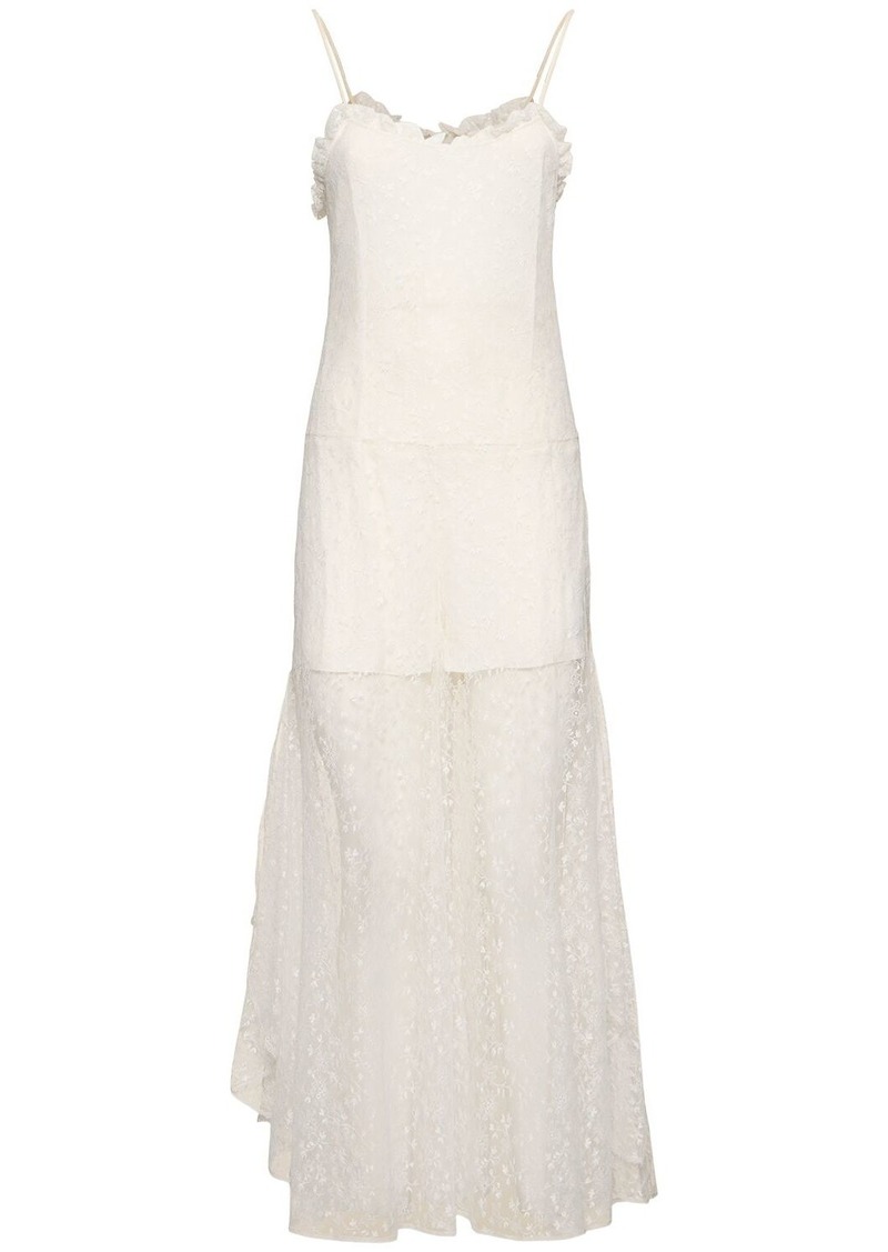 Chloé Floral Lace Embroidered Midi Dress