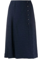 Chloé Flou jacquard kilt skirt