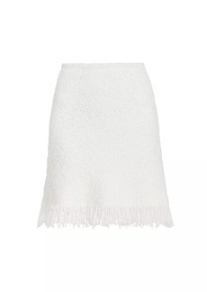 Chloé Fringe Wool-Blend Knit Miniskirt