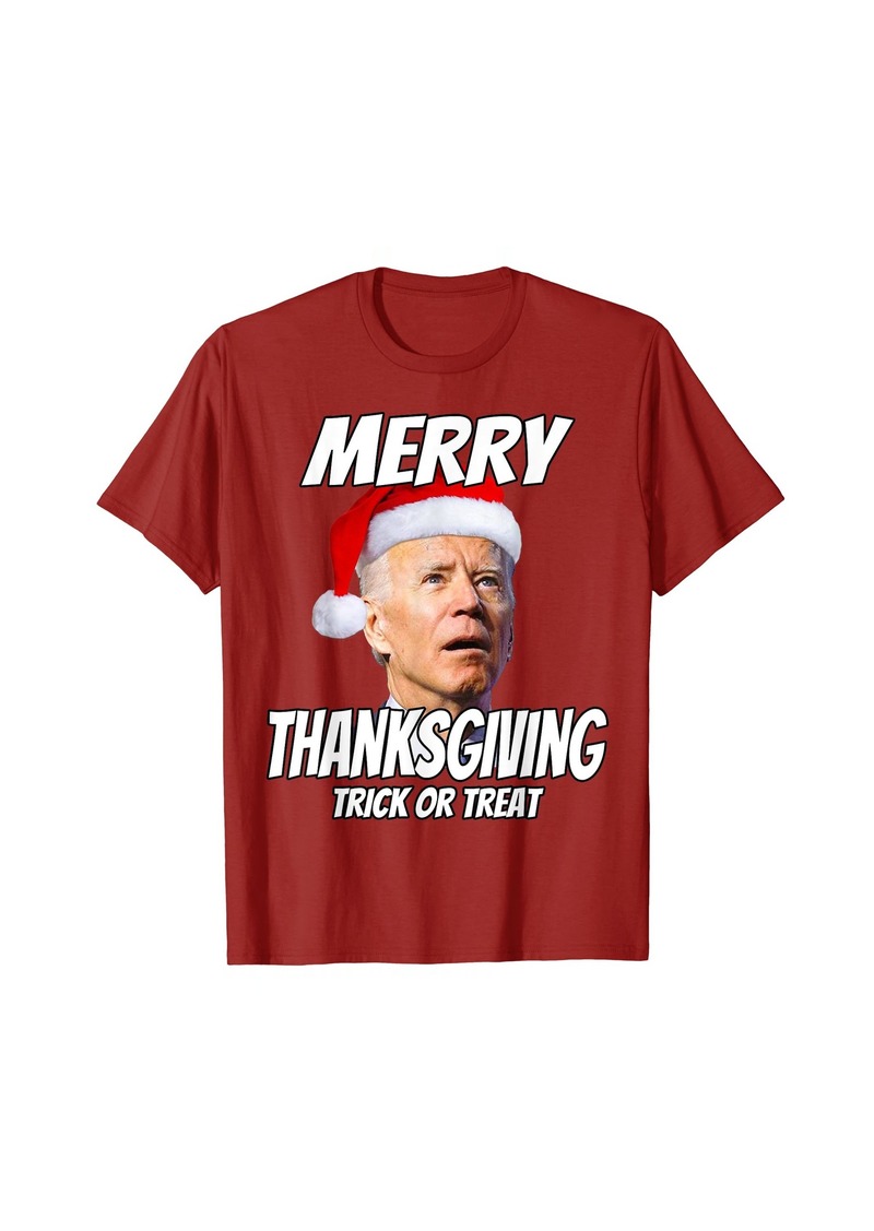 Chloé Funny Joe Biden Merry Thanksgiving Trick Or Treat T-Shirt