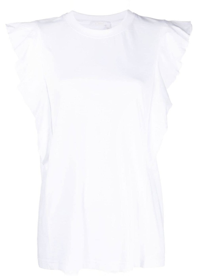 Chloé gathered-detail sleeveless top