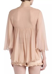 Chloé Gathered Silk Georgette Blouse