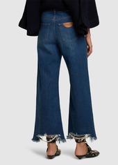 Chloé High Rise Cotton Denim Wide Jeans