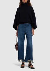 Chloé High Rise Cotton Denim Wide Jeans