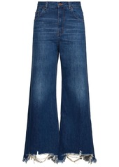 Chloé High Rise Cotton Denim Wide Jeans