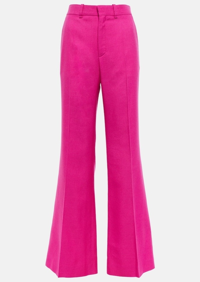Chloé High-rise wool-blend pants