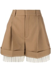 Chloé high-waisted pinstriped shorts