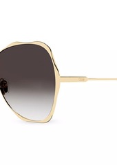 Chloé Honoré 60MM Aviator Sunglasses