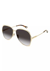 Chloé Honoré 60MM Aviator Sunglasses