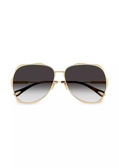 Chloé Honoré 60MM Aviator Sunglasses