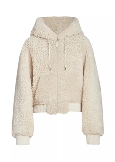 Chloé Hooded Dyed Shearling Jacket