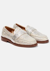 Chloé Kalya metallic crochet loafers