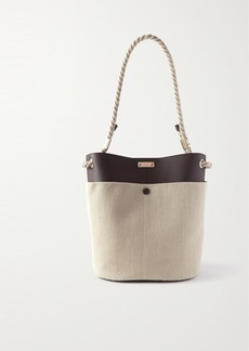 Chloé Key Medium Linen And Leather Bucket Bag
