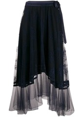 Chloé lace asymmetric midi skirt