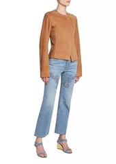 Chloé Lace-Detailed Straight Crop Jeans