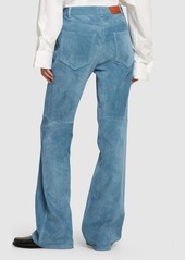 Chloé Leather & Suede Straight Pants
