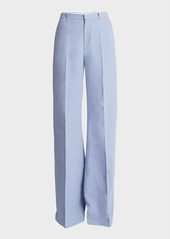 Chloé Linen Canvas Flare Trousers