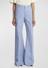 Chloé Linen Canvas Flare Trousers