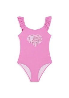 Chloé Little Girl's & Girl's Heart Logo One-Piece Swimsuit