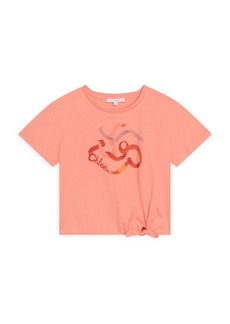 Chloé Little Girl's & Girl's Ribbon Logo T-Shirt