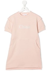 Chloé logo-appliqué T-shirt dress
