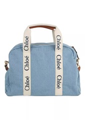 Chloé Logo Cotton & Leather Changing Bag