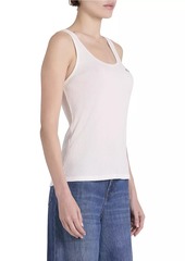 Chloé Logo Cotton Rib-Knit Tank Top