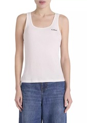 Chloé Logo Cotton Rib-Knit Tank Top