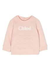 Chloé logo-embossed crew-neck sweatshirt