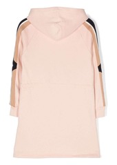 Chloé logo-embroidered hooded dress